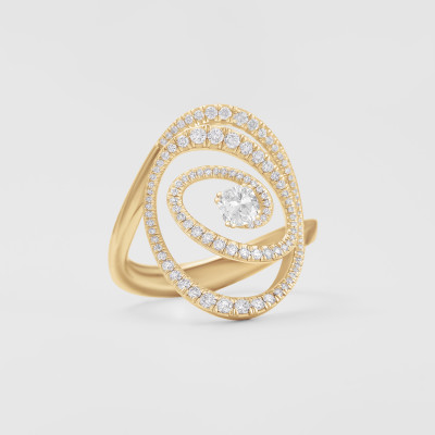 Giorgio Visconti - ring 18kt geel goud met briljant - AG16971C - 91 - maat 53,50 Giorgio Visconti - ring 18kt geel goud met briljant - AG16971C - 91 - maat 53,50