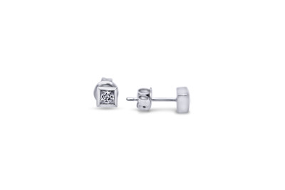 Oorstekers 14kt wit goud met zirkonium - 30-00484-1055 Oorstekers 14kt wit goud met zirkonium - 30-00484-1055