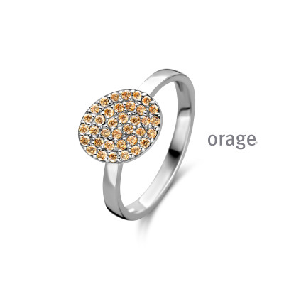 Orage - Ring in zilver met champagnekleurige zirkonium - R/3350 - AS165