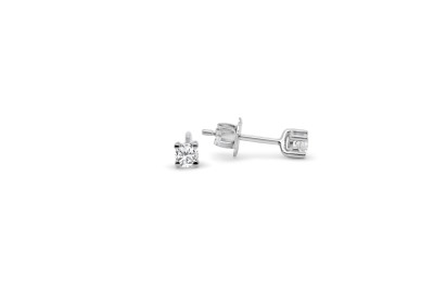 Oorstekers 18kt wit goud met briljant - 30-00444-1275 Oorstekers 18kt wit goud met briljant - 30-00444-1275