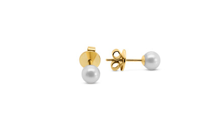 Pareloorring in 18kt geel goud - akoya - 5,5mm - 30-00204-1970F - extra zwaar slot Pareloorring in 18kt geel goud - akoya - 5,5mm - 30-00204-1970F - extra zwaar slot