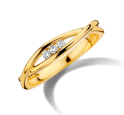 Ring in 18kt geel goud met briljant - GR4295GB Ring in 18kt geel goud met briljant - GR4295GB
