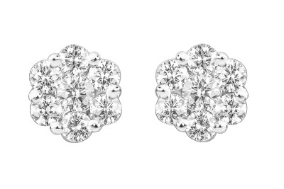 J & A - Oorknoppen in 18kt wit goud met briljant - EG0048 J & A - Oorknoppen in 18kt wit goud met briljant - EG0048