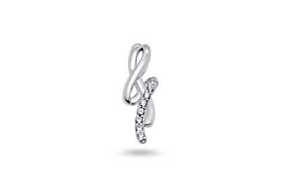 Hanger in zilver met zirkonium - 350063 Hanger in zilver met zirkonium - 350063