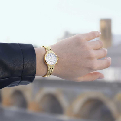 Festina - Dameshorloge met goudkleurige stalen band - F20745/1