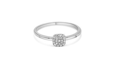 Ring in 18kt wit goud met briljant - E10R0236W Ring in 18kt wit goud met briljant - E10R0236W