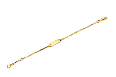 Babynaamplaat 18kt geel goud Babynaamplaat 18kt geel goud