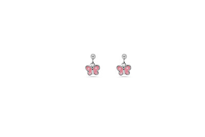 Oorhangers roze vlinder - 30-70916A-613-99 Oorhangers roze vlinder - 30-70916A-613-99