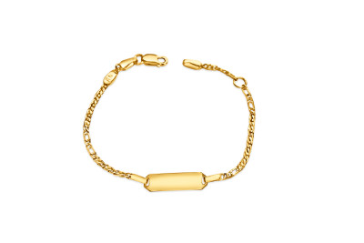 Babynaamplaatje 9kt geel goud Babynaamplaatje 9kt geel goud