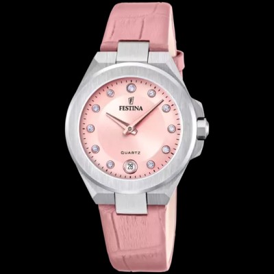 Festina - Dameshorloge met lederen band - F20701/2 Festina - Dameshorloge met lederen band - F20701/2