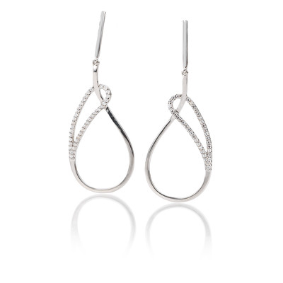 Oorslingers 18kt wit goud met briljant - 11-31363 Oorslingers 18kt wit goud met briljant - 11-31363