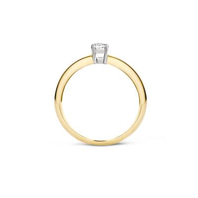 Blush - ring 14kt wit en geel goud met zirkonium - 1155BZI/54