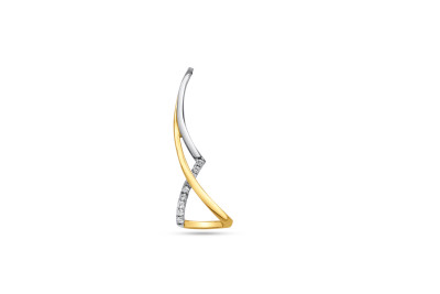 Hanger 18kt goud bi-color met briljant - 40-70579-1272 Hanger 18kt goud bi-color met briljant - 40-70579-1272