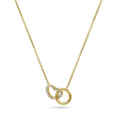Collier in 18kt geel goud met zirkonium - B11C11150G