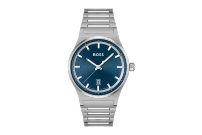 Hugo Boss herenhorloge  staal - 41mm - blauwe wijzerplaat - 1514076