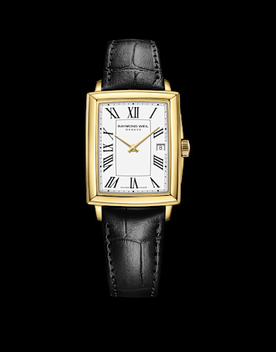 Raymond Weil - Dameshorloge met romeinse cijfers en lederen band - 5925-PC-00300 Raymond Weil - Dameshorloge met romeinse cijfers en lederen band - 5925-PC-00300