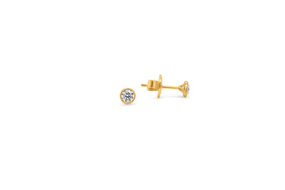 Oorstekers 18kt geel goud met briljant 0,30ct - 30-00053-1270 Oorstekers 18kt geel goud met briljant 0,30ct - 30-00053-1270