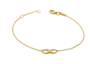 Armband 18kt geel goud - infinity Armband 18kt geel goud - infinity