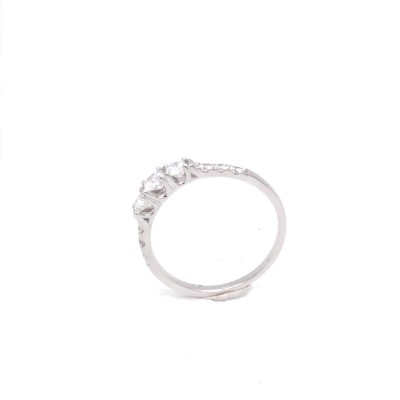 Ring 18kt wit goud met briljant - 50-00715-1275F