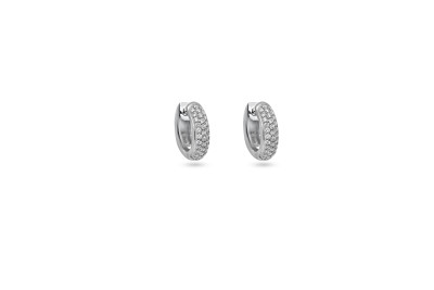 Creolen 18kt wit goud met briljant - 37-00060-1275 Creolen 18kt wit goud met briljant - 37-00060-1275