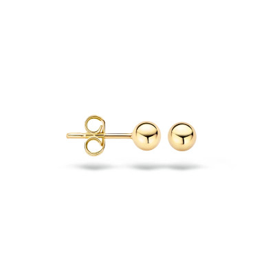 Oorringen 18kt geel goud bol 4mm - 30-00704-0070F Oorringen 18kt geel goud bol 4mm - 30-00704-0070F