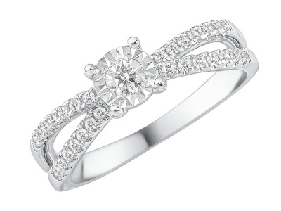 J & A - Ring in 18kt wit goud met briljant - JA7019 J & A - Ring in 18kt wit goud met briljant - JA7019