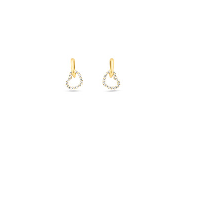 Oorknoppen in 18kt geel goud met zirkonium - 11O11153G Oorknoppen in 18kt geel goud met zirkonium - 11O11153G