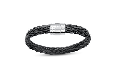See you - Gedenkarmband in zilver met leder - BG014