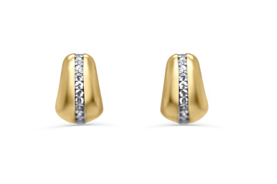 Creolen 18kt geel goud met zirkonium Creolen 18kt geel goud met zirkonium