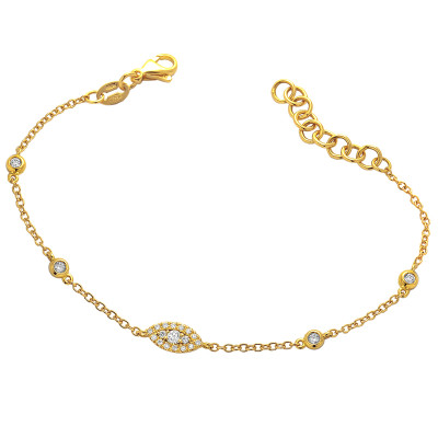 Armband 18kt geel goud met briljant - UP1 Armband 18kt geel goud met briljant - UP1