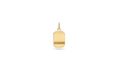 Graveerplaatje 14kt geel goud Graveerplaatje 14kt geel goud