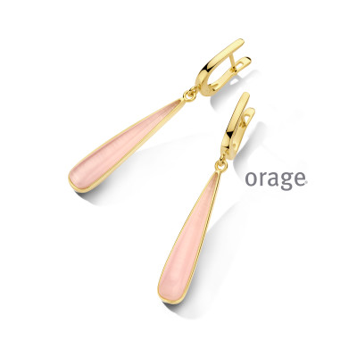 Orage - Oorhangers in goudkleurig zilver - AW285