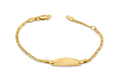 Babynaamplaatje 18kt geel goud Babynaamplaatje 18kt geel goud