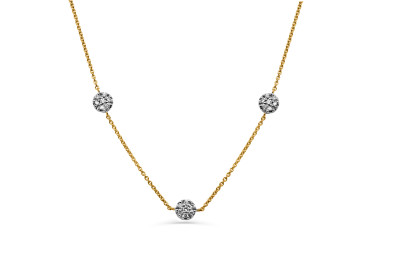 Collier 18kt geel goud met briljant - 20-71029-1272