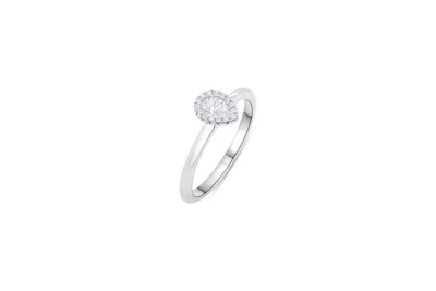 Solitair in 18kt wit goud met briljant - Druppelvormig - FD30004741 Solitair in 18kt wit goud met briljant - Druppelvormig - FD30004741