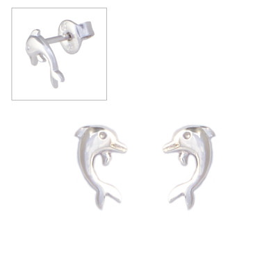 Zilver - oorstekers zilver - dolfijn - 30-10293-000