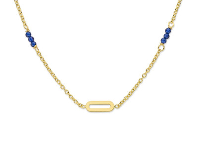 Halsketting in 18kt geel goud met blauwe saffier - CO1603G42