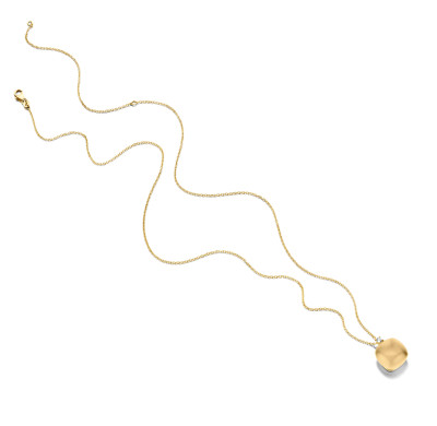 Evanueva - Halsketting met hanger met briljant en hydro peach maansteen - P-cherie-135Q-WY Evanueva - Halsketting met hanger met briljant en hydro peach maansteen - P-cherie-135Q-WY