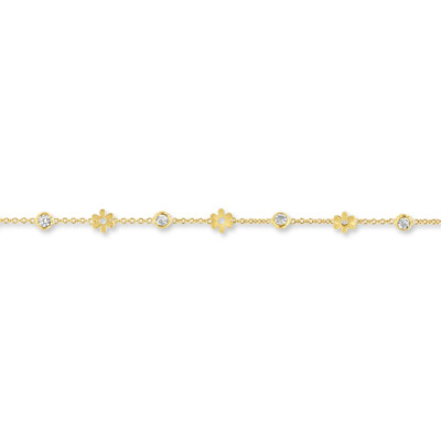 Armband in 18kt geel goud met zirkonium - B11A11319G