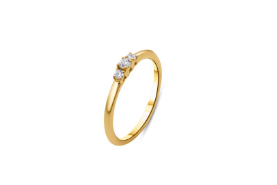 Verlovingsring - solitair - ring 18kt geel goud met briljant - 50-01884-1270 - maat 54