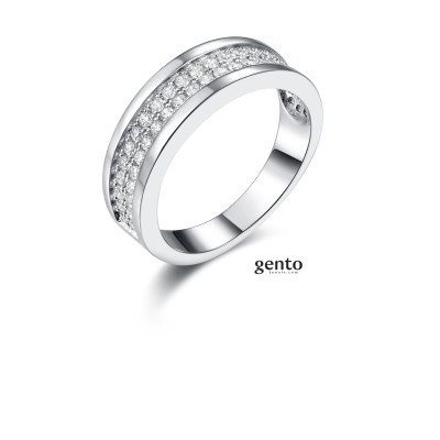 Gento - Ring in zilver met zirkonium - SR36 56 Gento - Ring in zilver met zirkonium - SR36 56