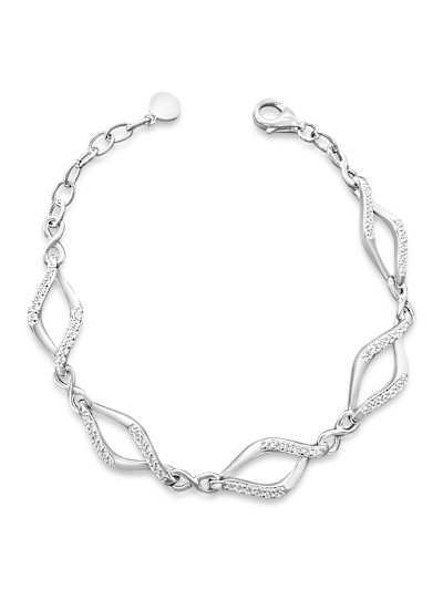 Armband zilver met zirkonium - 19cm - W90-40157-610 Armband zilver met zirkonium - 19cm - W90-40157-610