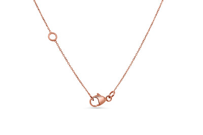 Ketting met hanger 18kt rood goud met briljant - 20-00343-1276