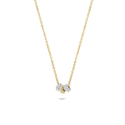 Blush - Collier in 14kt wit en geel goud met zirkonium - 3136BZI