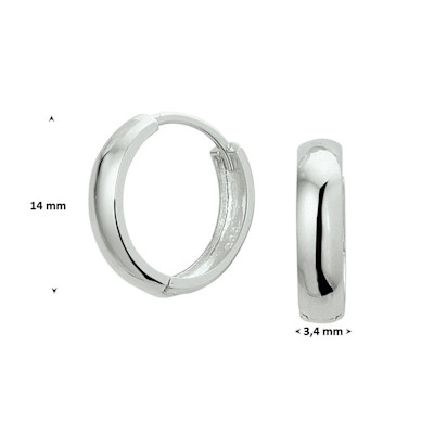 Creolen in 14kt wit goud - 4104701 Creolen in 14kt wit goud - 4104701