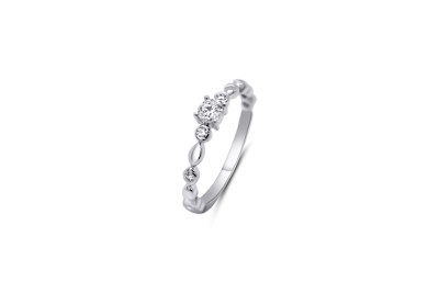 Solitair in 18kt wit goud met briljant - E10R0344W/52 Solitair in 18kt wit goud met briljant - E10R0344W/52