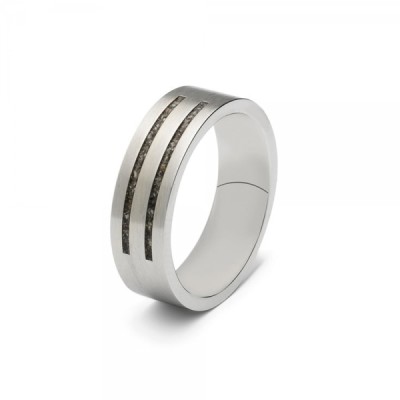 See You - Memorial Ring - staal 6mm - RS004 See You - Memorial Ring - staal 6mm - RS004