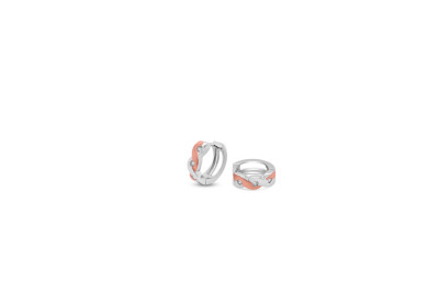 Creolen zilver bi-color rood - met zikonium - 30-10074-018-71 Creolen zilver bi-color rood - met zikonium - 30-10074-018-71