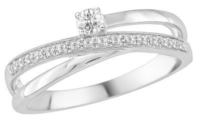J & A - Ring in 18kt wit goud met briljant - JA6579 J & A - Ring in 18kt wit goud met briljant - JA6579