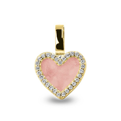 See you - Ashanger in 14kt geel goud met zirkonium - 139Y14Z See you - Ashanger in 14kt geel goud met zirkonium - 139Y14Z